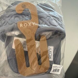 Roxy Dark Gray Braided Strap Slide Sandals